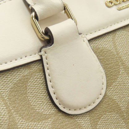 COACH コーチ F32203 シグネチャー 2WAY ハンドバッグ PVC レディース 中古