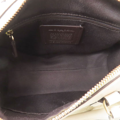 COACH コーチ F32203 シグネチャー 2WAY ハンドバッグ PVC レディース 中古