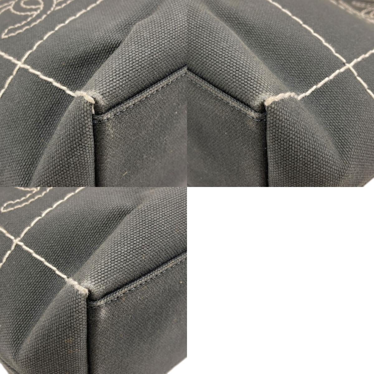 CHANEL シャネル チョコバー ゴールド金具 ハンドバッグ キャンバス レディース 中古