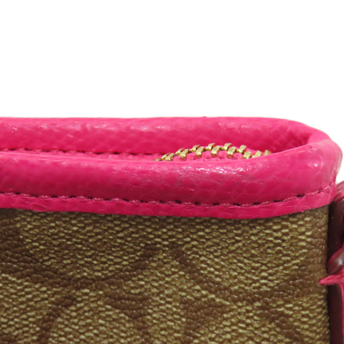 COACH コーチ F34938 シグネチャー ショルダーバッグ PVC レディース 中古