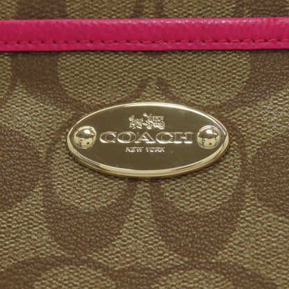 COACH コーチ F34938 シグネチャー ショルダーバッグ PVC レディース 中古