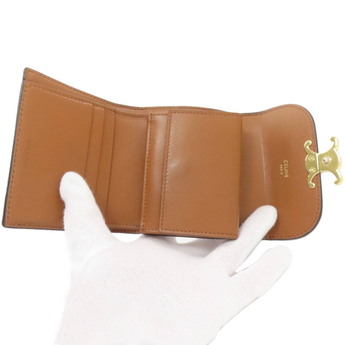 セリーヌ トリオンフ フラップ 三つ折り財布（小銭入れあり） 中古 商品画像5