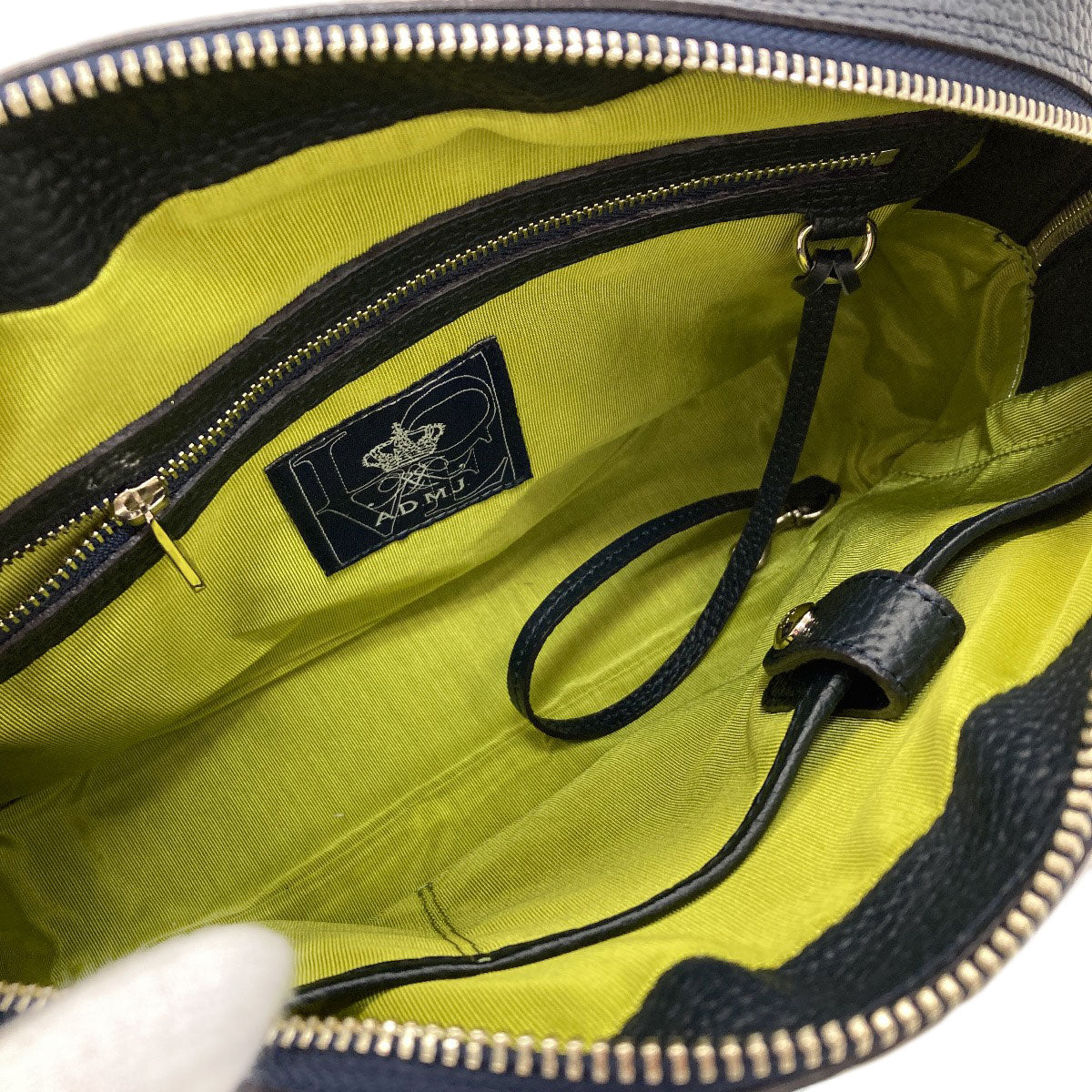 エーディーエムジェイ ロゴ ハンドバッグ 中古 商品画像6