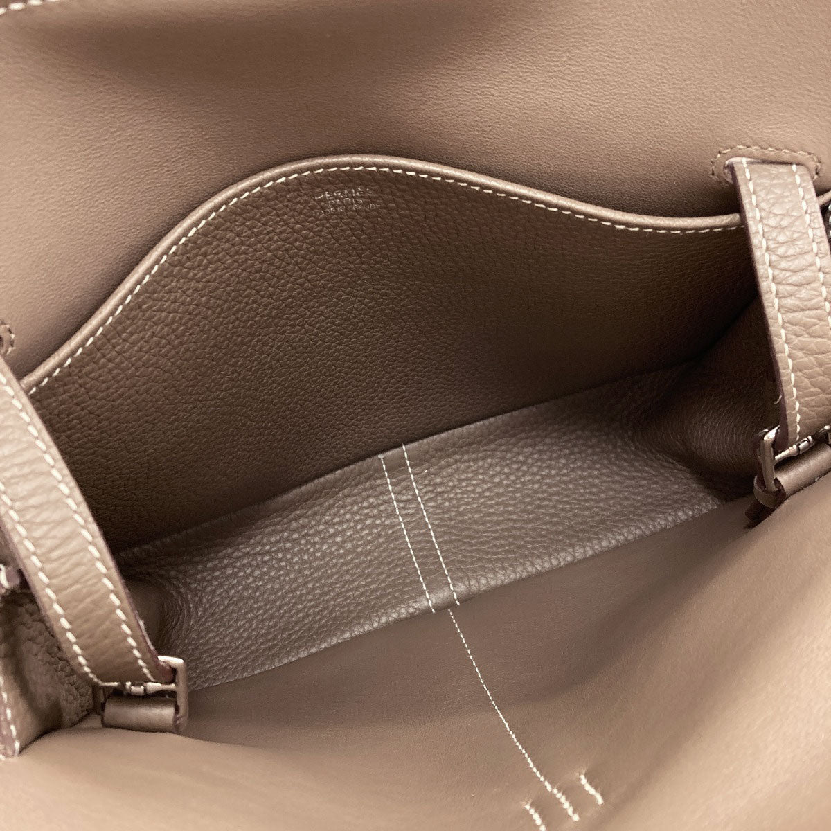エルメス アルザン25 エトープ シルバー金具 ハンドバッグ 中古 商品画像6