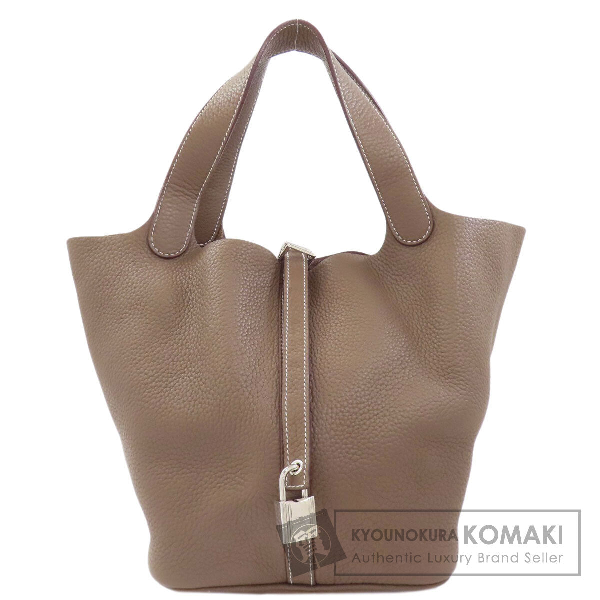 エルメス ピコタンロックMM エトープ シルバー金具 ハンドバッグ 中古 商品画像1