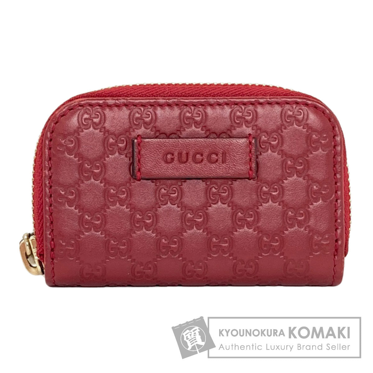 GUCCI グッチ　ケース　小銭入れ　赤　レッド グッチ アウトレット GGシグネチャー マイクロシマ 449896 コイン