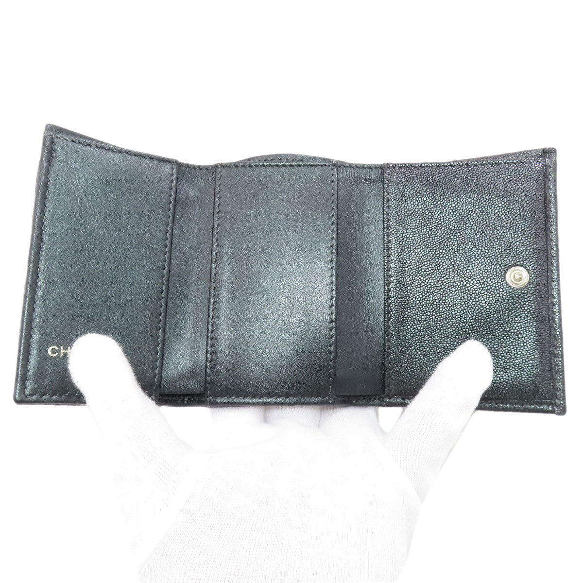 シャネル マトラッセ ココマーク ゴールド金具 三つ折り財布（小銭入れあり） 中古 商品画像6