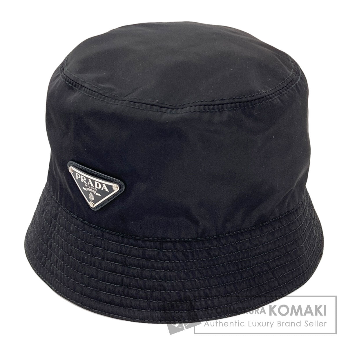 プラダ バケットハット ロゴ金具 帽子 中古 商品画像1