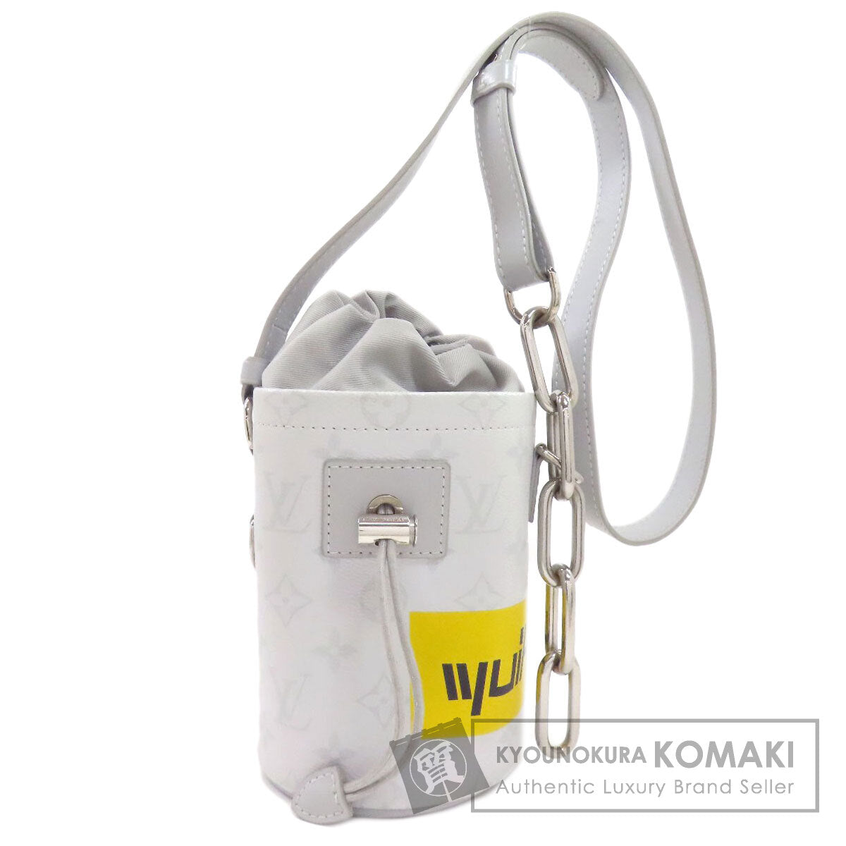 ルイヴィトン M44631 ホワイト モノグラム ロゴ チョーク・ナノバッグ ショルダーバッグ 中古 商品画像1