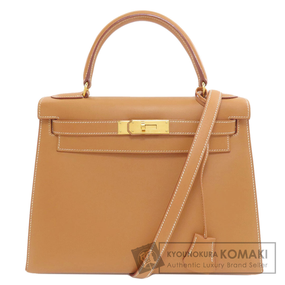 エルメス ケリー28 外縫い ゴールド金具 ハンドバッグ 中古 商品画像1