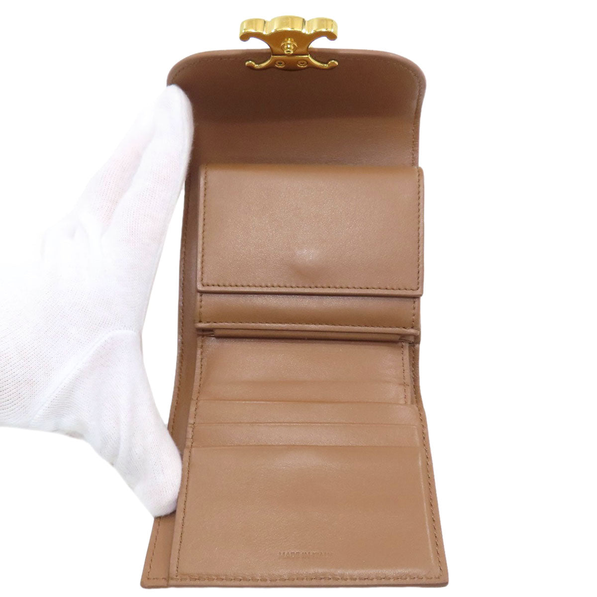 セリーヌ スモール フラップウォレット トリオンフ 三つ折り財布（小銭入れあり） 中古 商品画像6