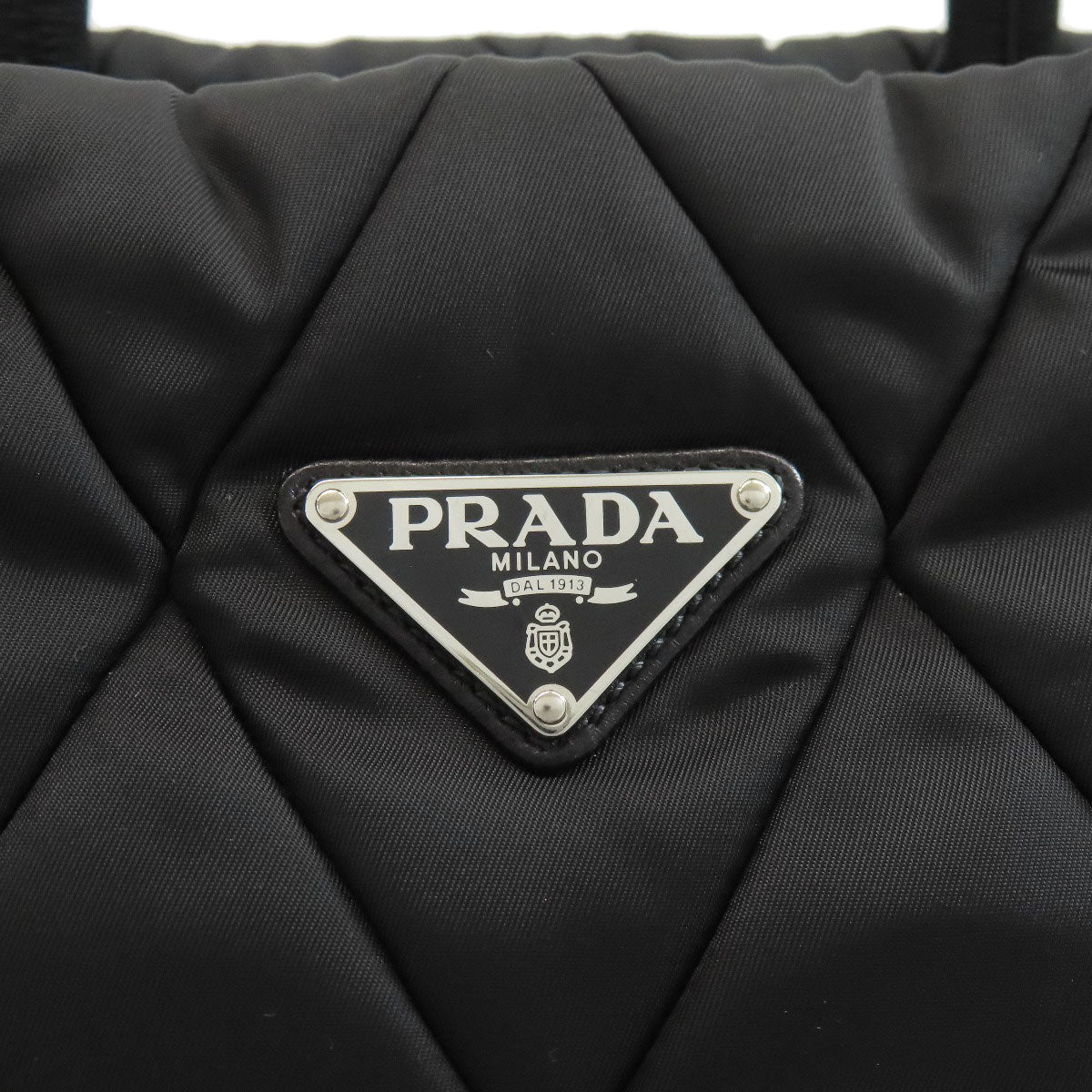 プラダ ロゴ金具 キルティング トートバッグ 中古 商品画像8