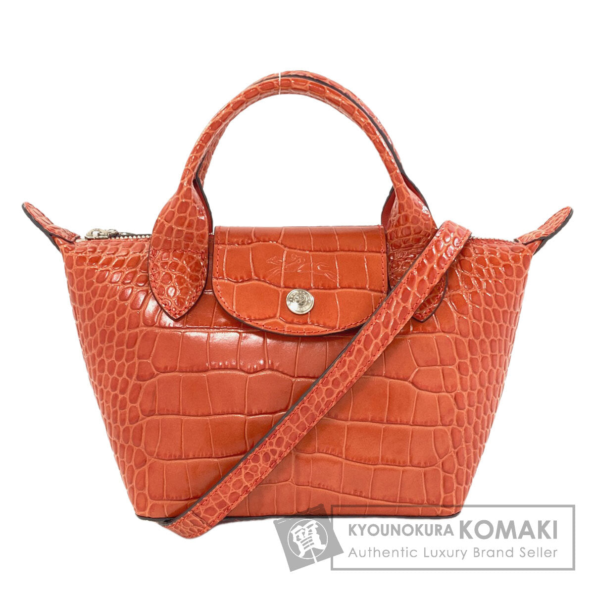 ロンシャン ル・プリアージュ 型押し 2WAY ハンドバッグ 中古 商品画像1