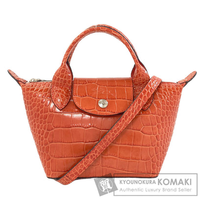 ロンシャン ル・プリアージュ 型押し 2WAY ハンドバッグ 中古 商品画像1