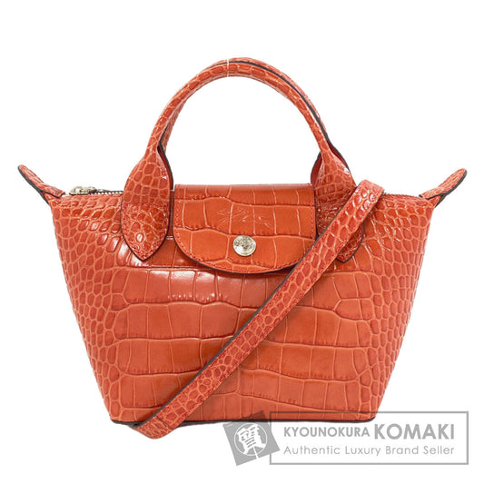 ロンシャン ル・プリアージュ 型押し 2WAY ハンドバッグ 中古 商品画像1