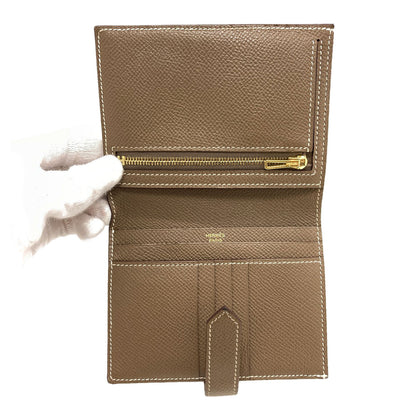 エルメス ベアンコンパクト エトープ ゴールド金具 二つ折り財布（小銭入れあり） 中古 商品画像5