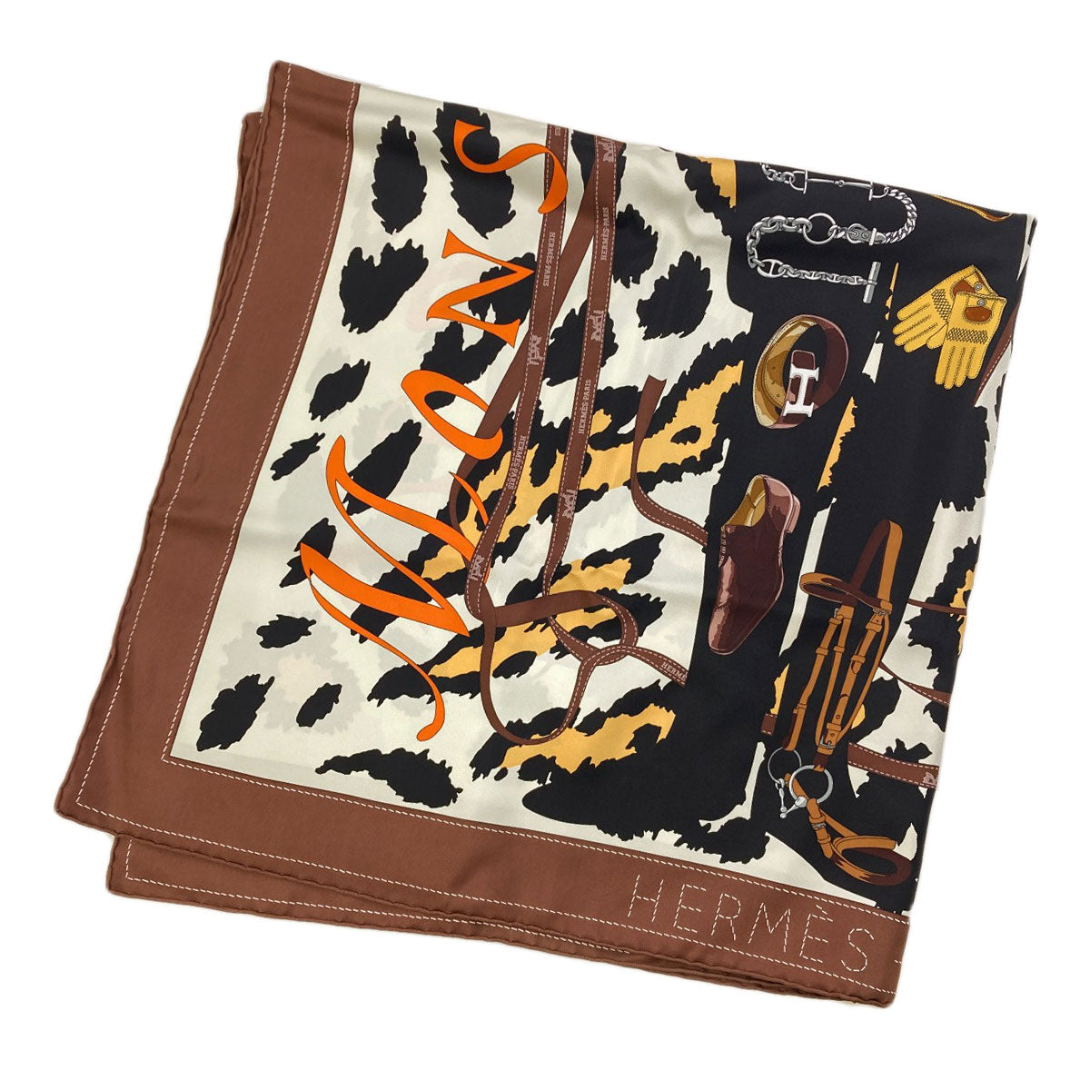 エルメス カレ90 ムッシュ＆マダム スカーフ 中古 商品画像3