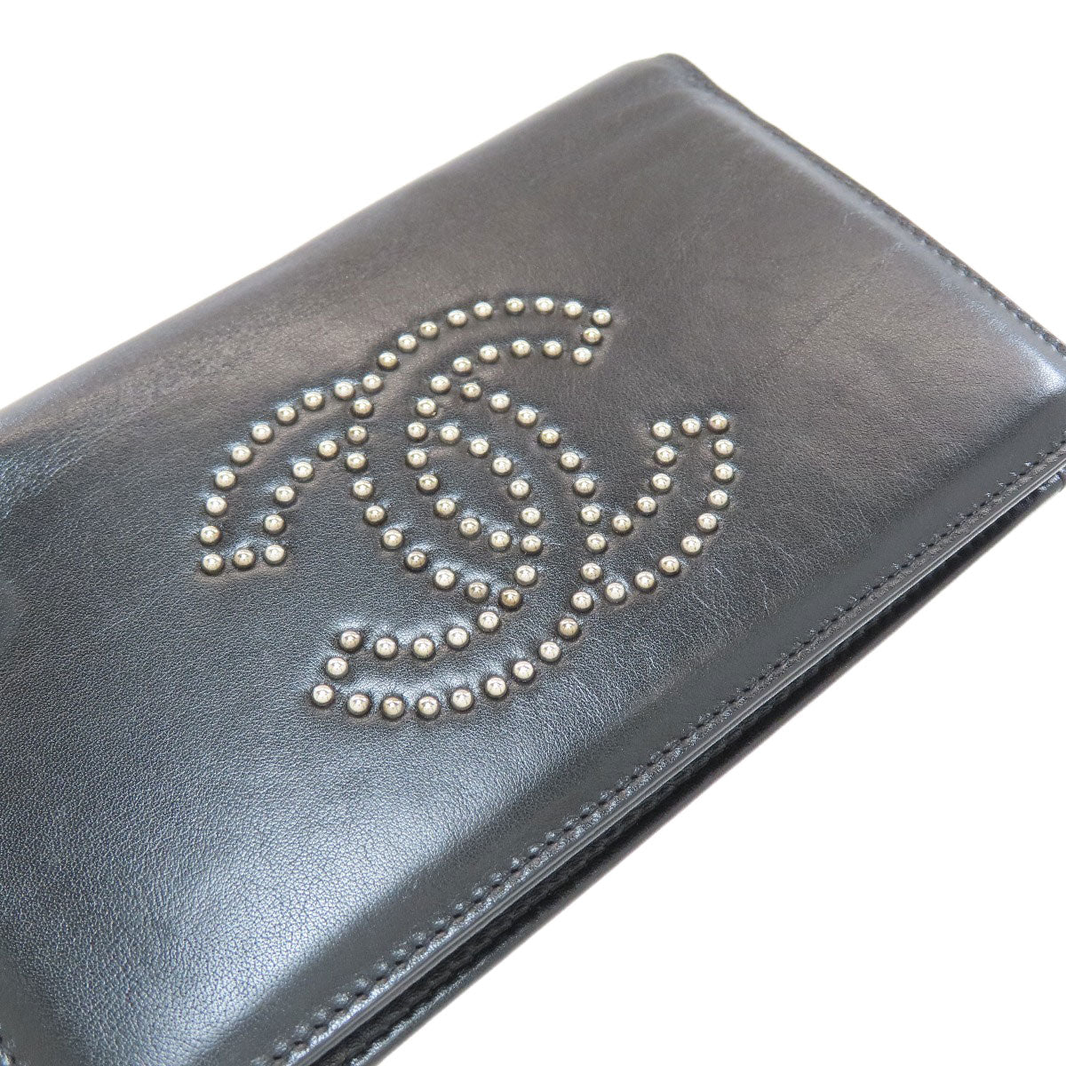 シャネル ココマーク スタッズ シルバー金具 長財布（小銭入れあり） 中古 商品画像13