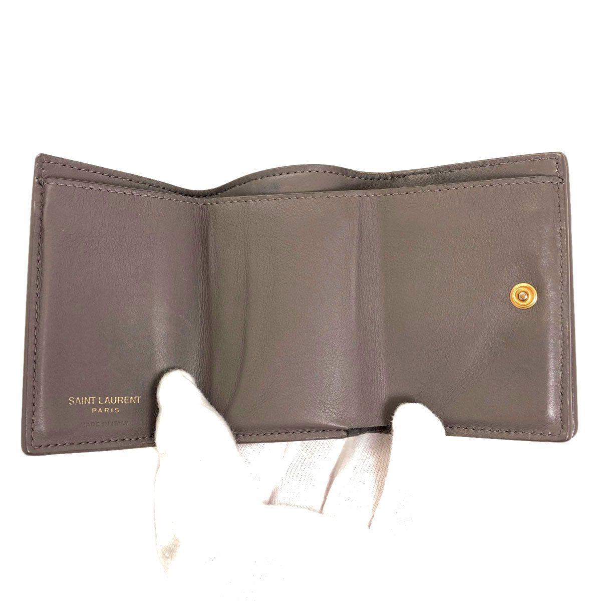 イヴ・サンローラン カサンドラ コンパクトウォレット 三つ折り財布（小銭入れあり） 中古 商品画像5
