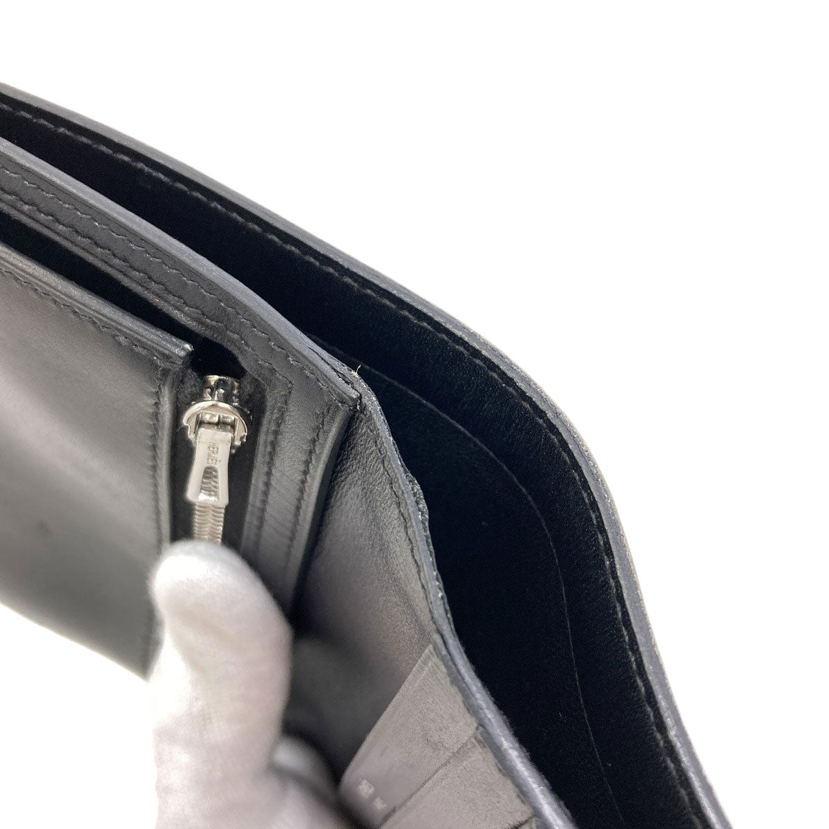 エルメス ベアンコンパクト シルバー金具 二つ折り財布（小銭入れあり） 中古 商品画像13