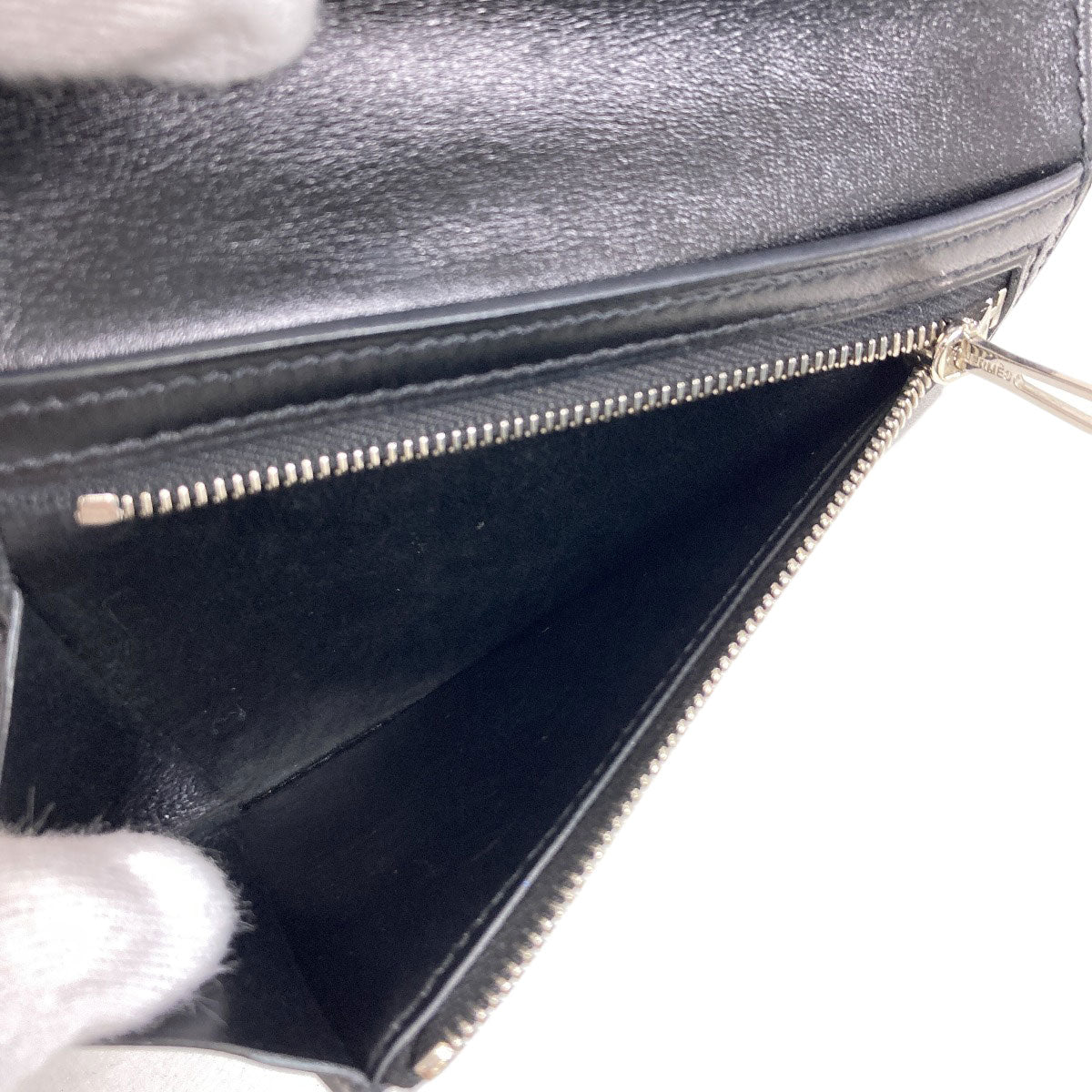 エルメス ベアンコンパクト シルバー金具 二つ折り財布（小銭入れあり） 中古 商品画像7