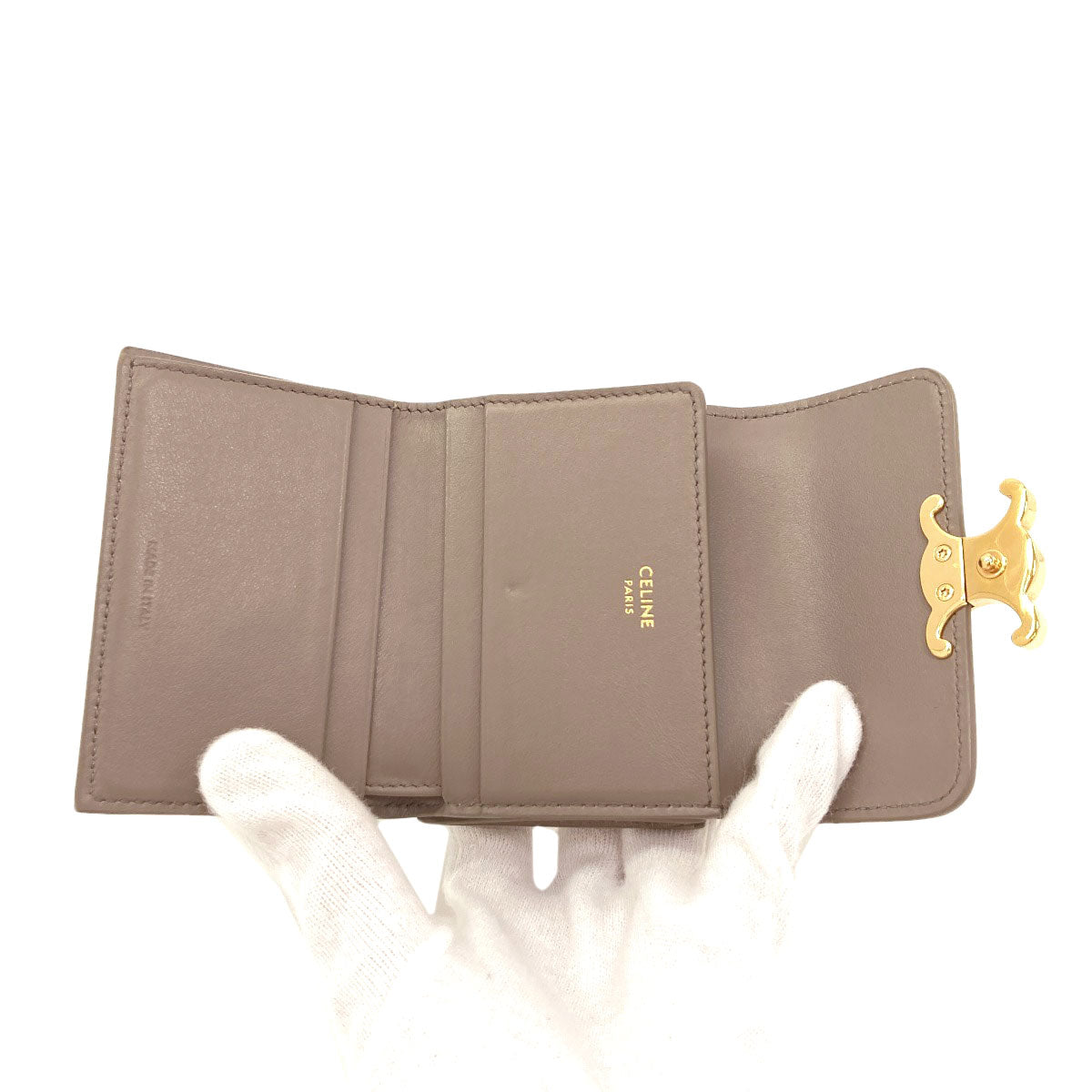 セリーヌ コイン入れ付きコンパクトウォレット トリオンフ 三つ折り財布（小銭入れあり） 中古 商品画像5