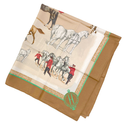 エルメス カレ90 LES HARAS NATIONAUX 国立種馬飼育場 スカーフ 中古 商品画像2