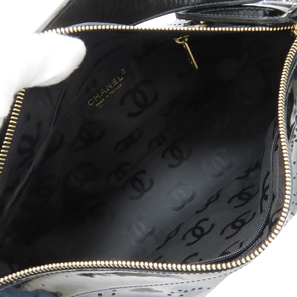 シャネル カメリア パンチング ゴールド金具 ショルダーバッグ 中古 商品画像6