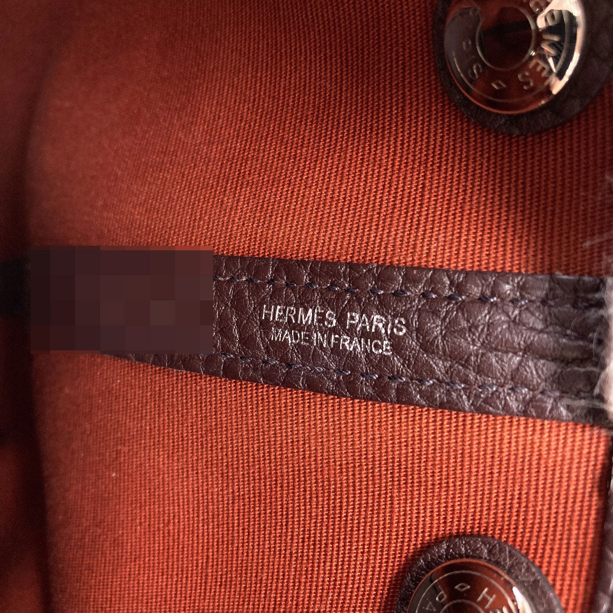 エルメス ガーデンパーティTPM シルバー金具 ハンドバッグ 中古 商品画像7