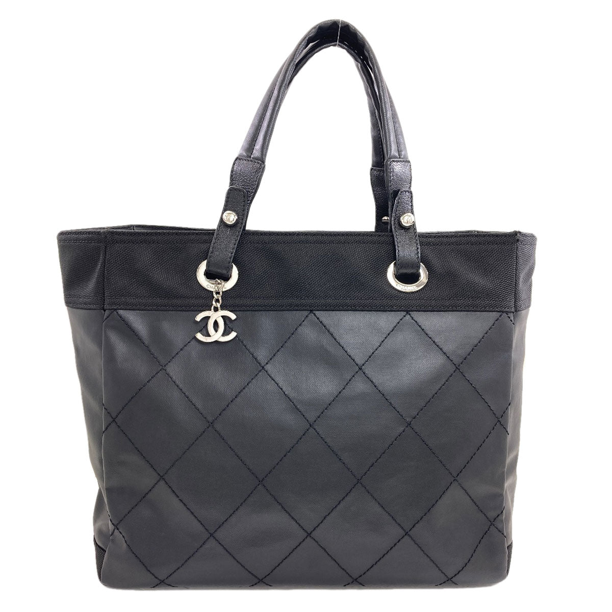 シャネル パリビアリッツ シルバー金具 トートバッグ 中古 商品画像2