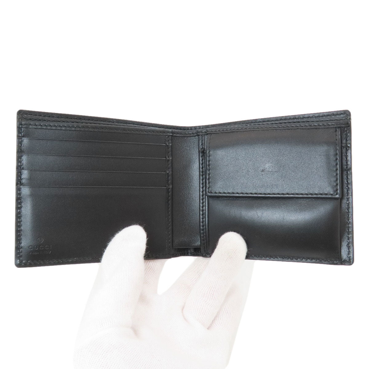 グッチ 473922 GGシグネチャー シマ 二つ折り財布（小銭入れあり） 中古 商品画像5