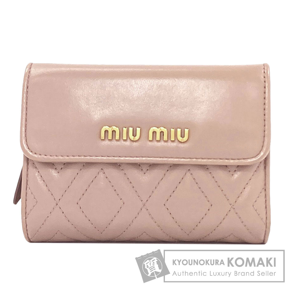 ミュウミュウ ロゴ 二つ折り財布（小銭入れあり） 中古 商品画像1