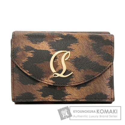 クリスチャンルブタン レオパード柄 三つ折り財布（小銭入れあり） 中古 商品画像1