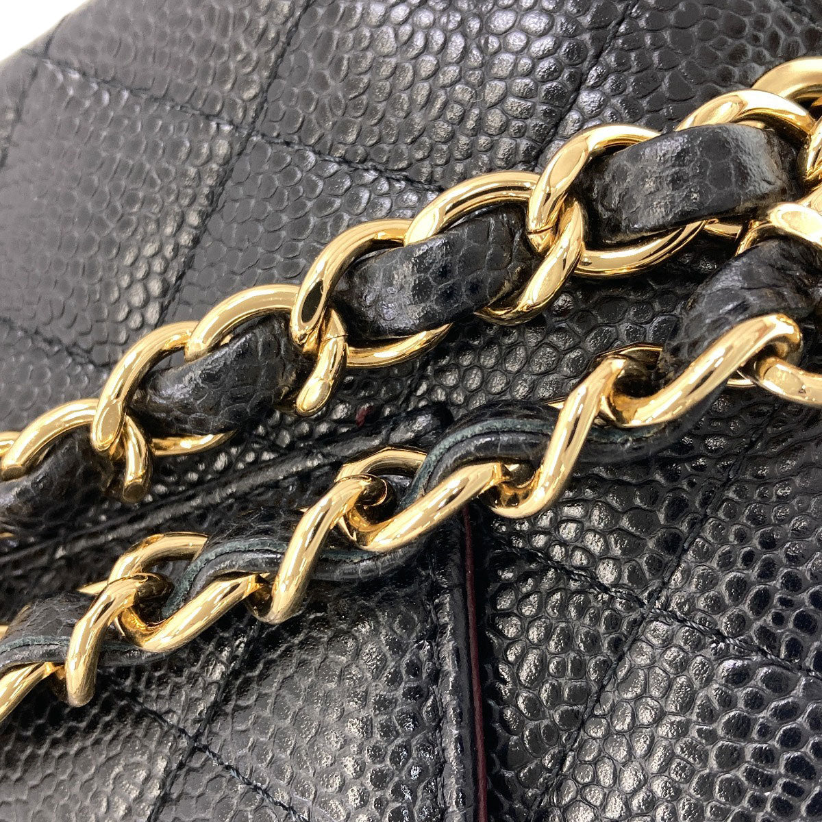 シャネル チェーンショルダー マトラッセ ダブルフラップ ゴールド金具 ショルダーバッグ 中古 商品画像12