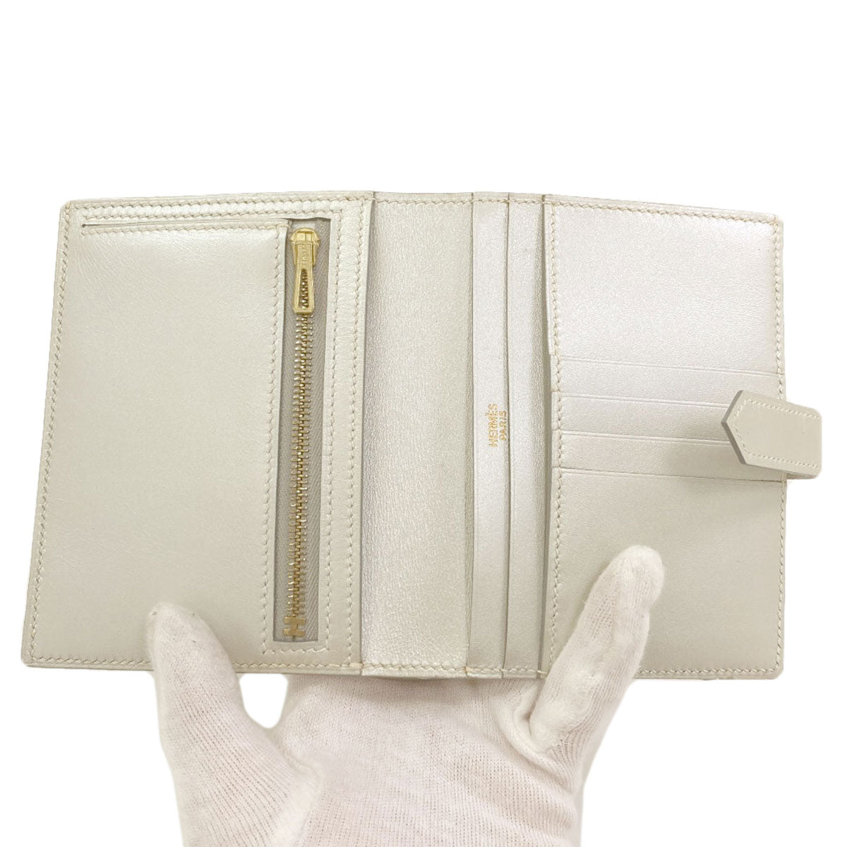 エルメス ベアンコンパクト ゴールド金具 二つ折り財布（小銭入れあり） 中古 商品画像5