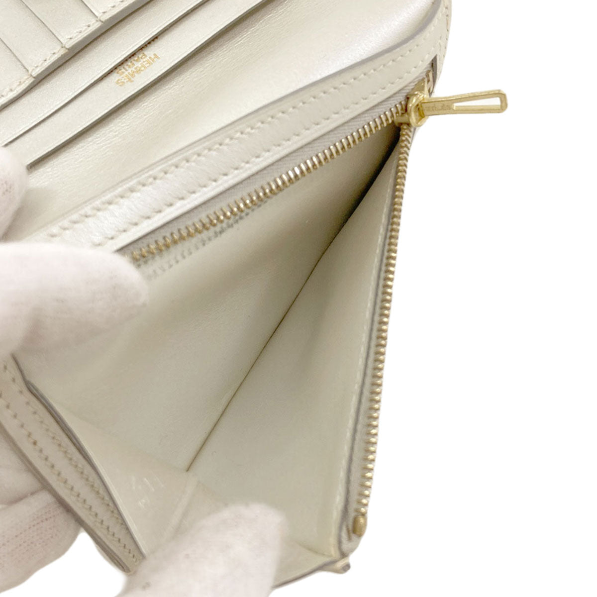 エルメス ベアンコンパクト ゴールド金具 二つ折り財布（小銭入れあり） 中古 商品画像7