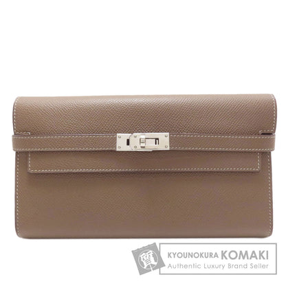 エルメス ケリーウォレット ロング エトープ シルバー金具 長財布（小銭入れあり） 中古 商品画像1