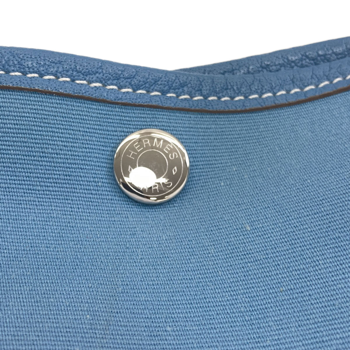 エルメス ガーデンパーティTPM ブルージーン シルバー金具 ハンドバッグ 中古 商品画像13