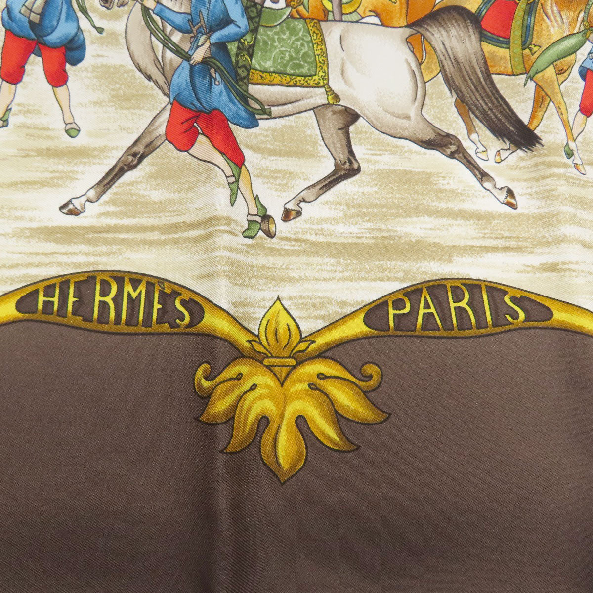 エルメス カレ90 ムガル王朝の馬 スカーフ 中古 商品画像5