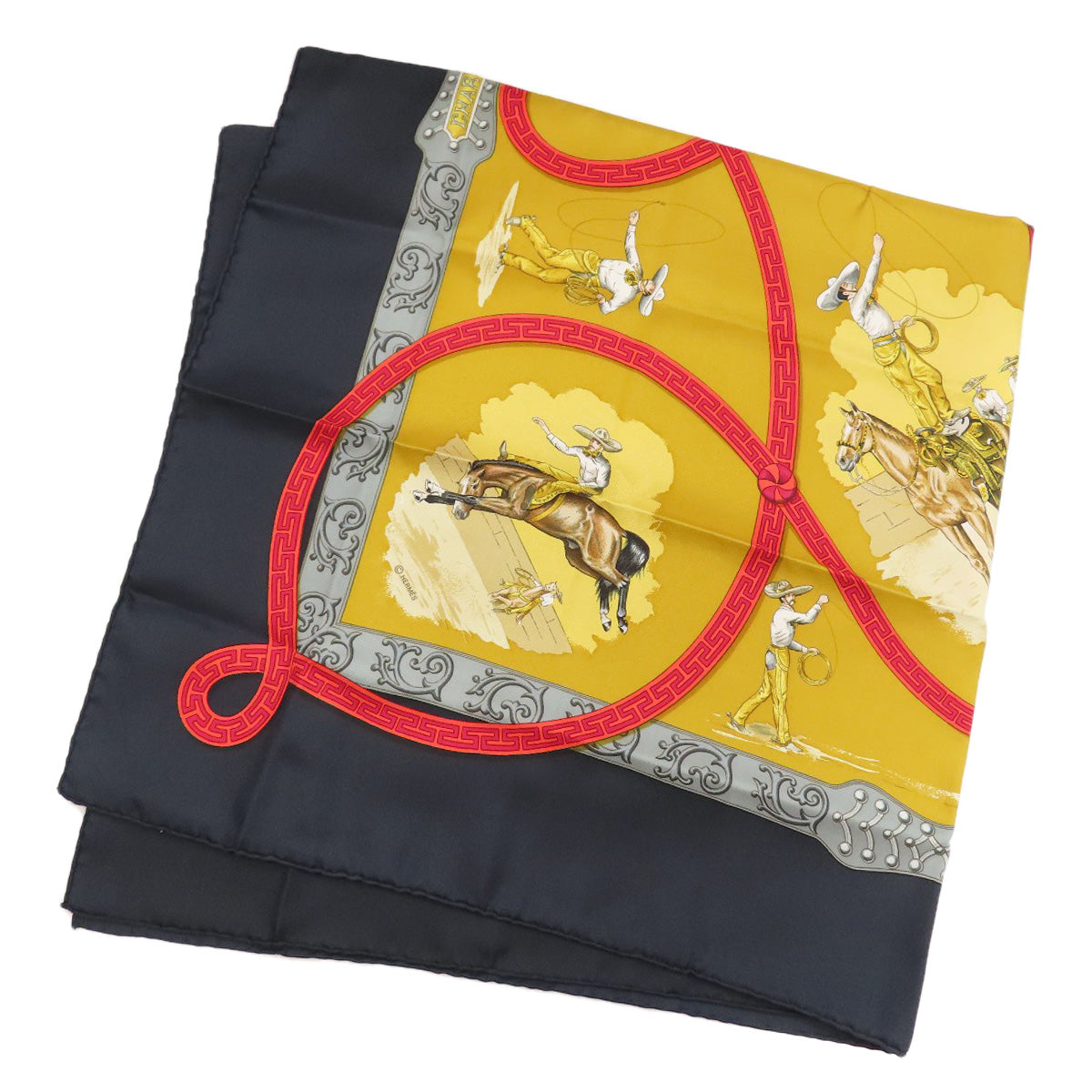 エルメス カレ90 チャレアーダ スカーフ 中古 商品画像3