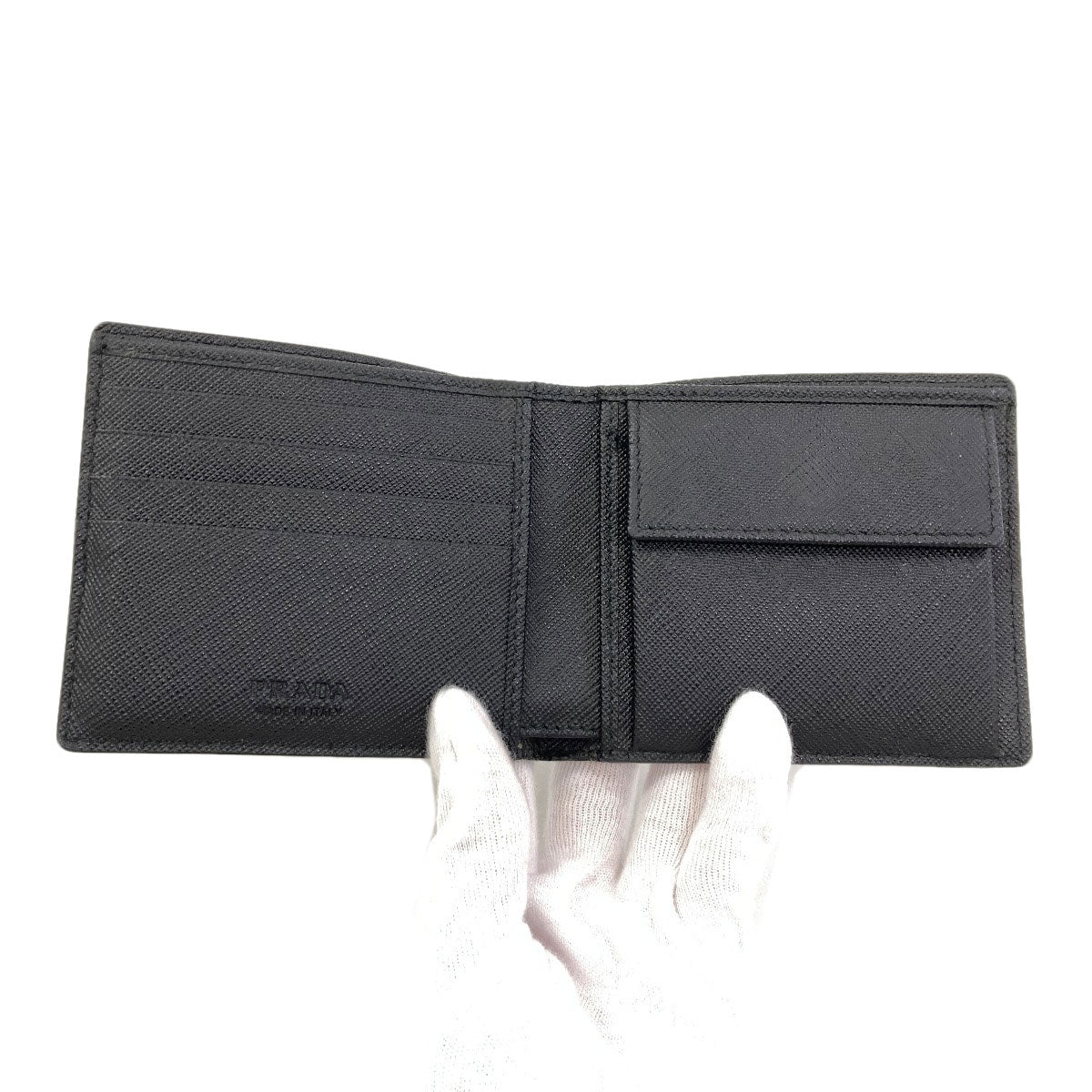 プラダ ロゴ 二つ折り財布（小銭入れあり） 中古 商品画像5