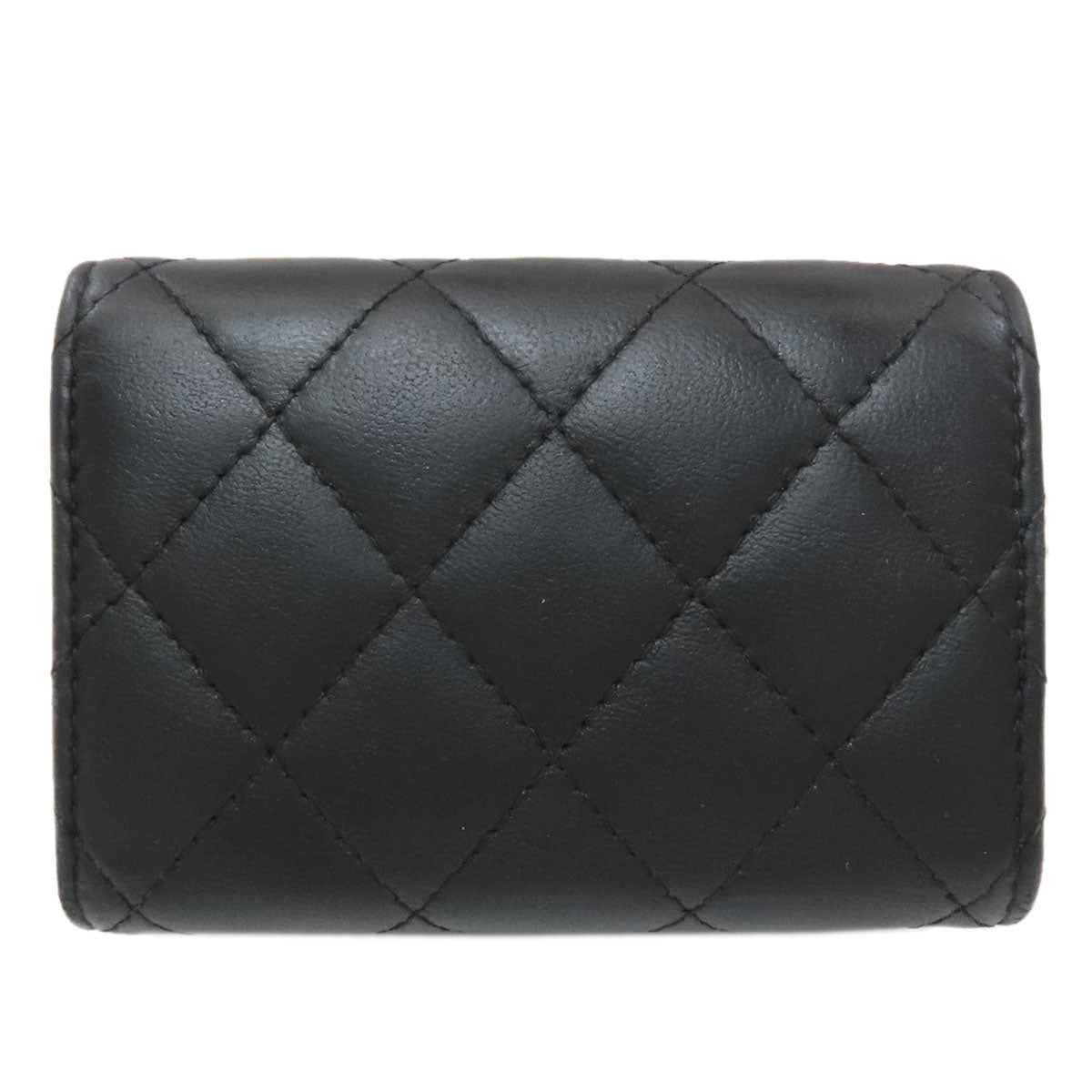 シャネル マトラッセ コンパクト財布 ゴールド金具 三つ折り財布（小銭入れあり） 中古 商品画像3