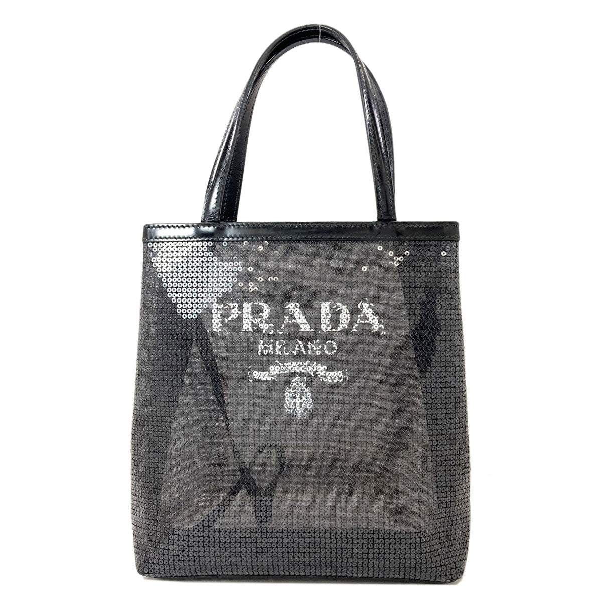プラダ スパンコール メッシュ ハンドバッグ 中古 商品画像2