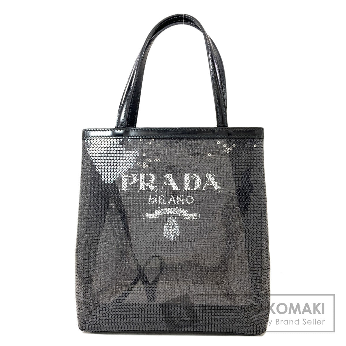 プラダ スパンコール メッシュ ハンドバッグ 中古 商品画像1
