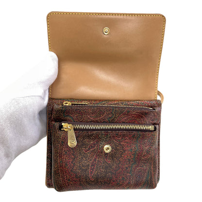 エトロ ショルダーウォレット ペイズリー柄 三つ折り財布（小銭入れあり） 中古 商品画像6