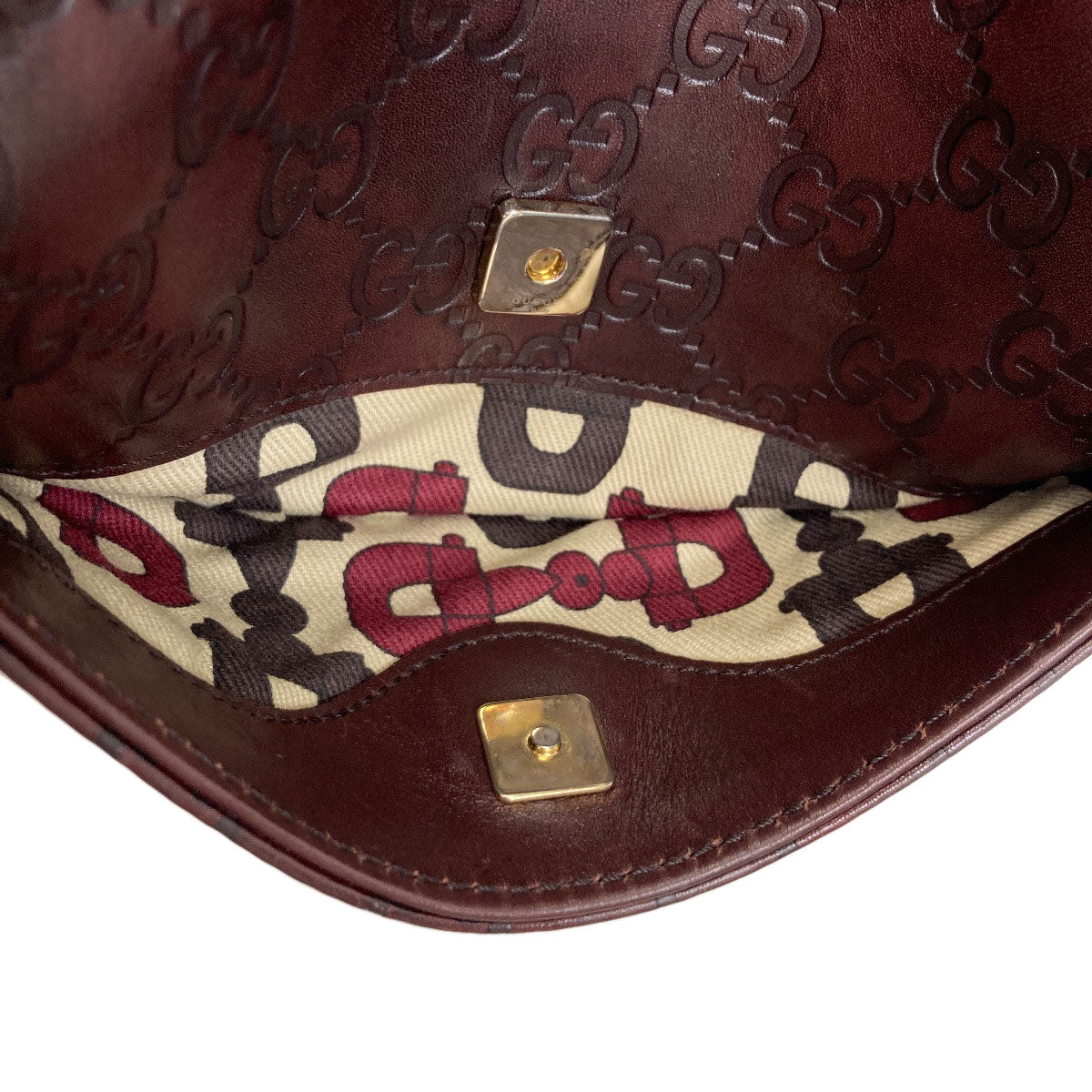 グッチ 145994 GGシグネチャー シマ ホースビット ハンドバッグ 中古 商品画像9