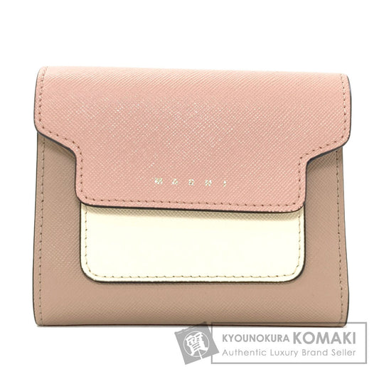 マルニ ロゴ 三つ折り財布（小銭入れあり） 中古 商品画像1