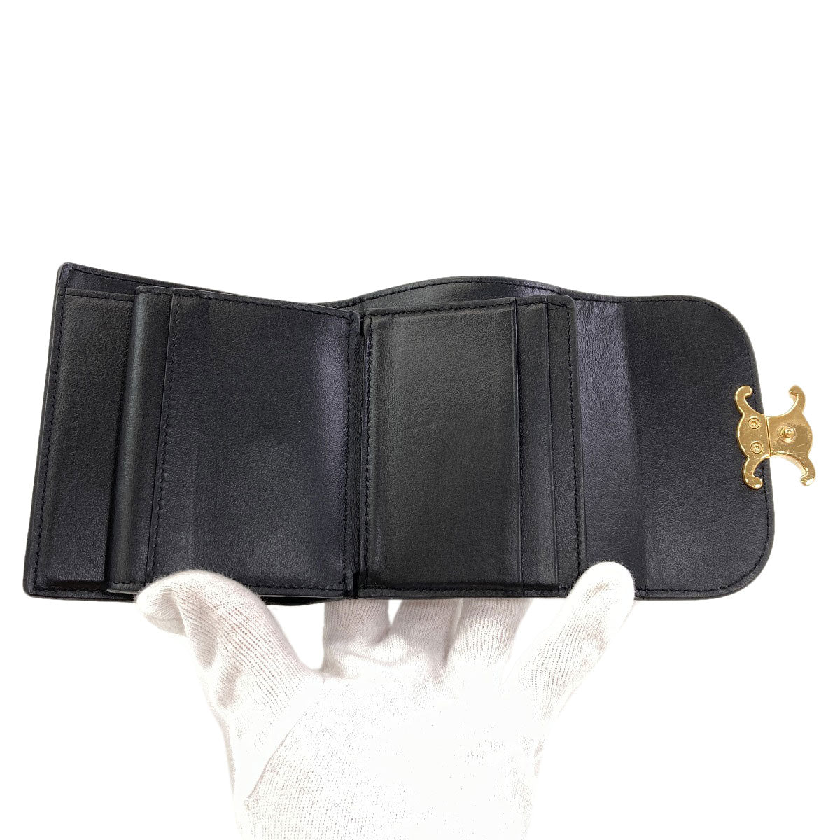 セリーヌ スモール フラップウォレット トリオンフ 三つ折り財布（小銭入れあり） 中古 商品画像6