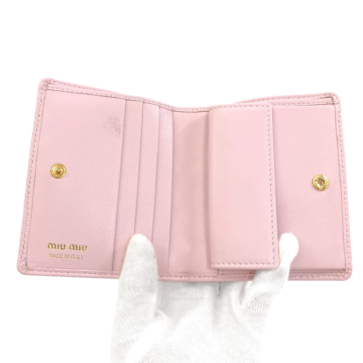 ミュウミュウ ドット 二つ折り財布（小銭入れあり） 中古 商品画像5