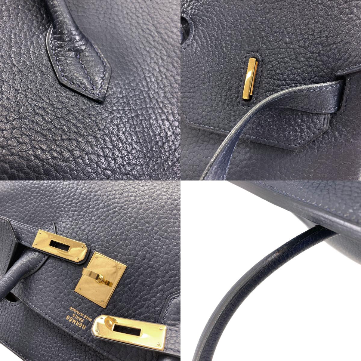 エルメス バーキン40 ブルーインディゴ ゴールド金具 ハンドバッグ 中古 商品画像19